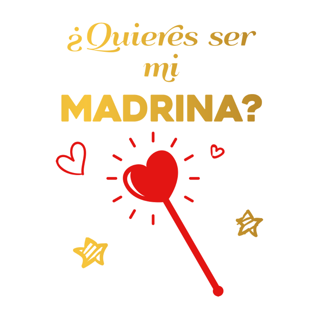 Quieres ser mi madrina?  Cojín corazón - La Fábrica de las Sonrisas