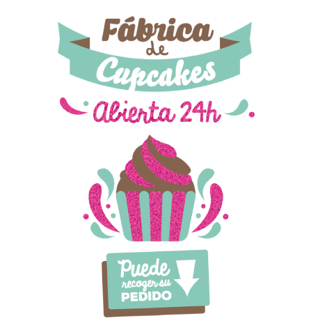 Fábrica de cupcakes abierta 24hrs, puede recoger su pedido