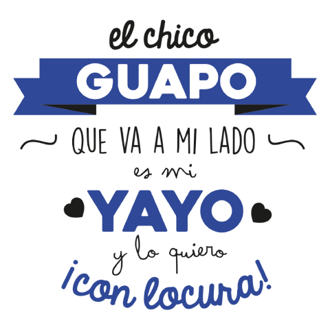 El chico guapo que va a mi lado es mi yayo y lo quiero ¡con locura!